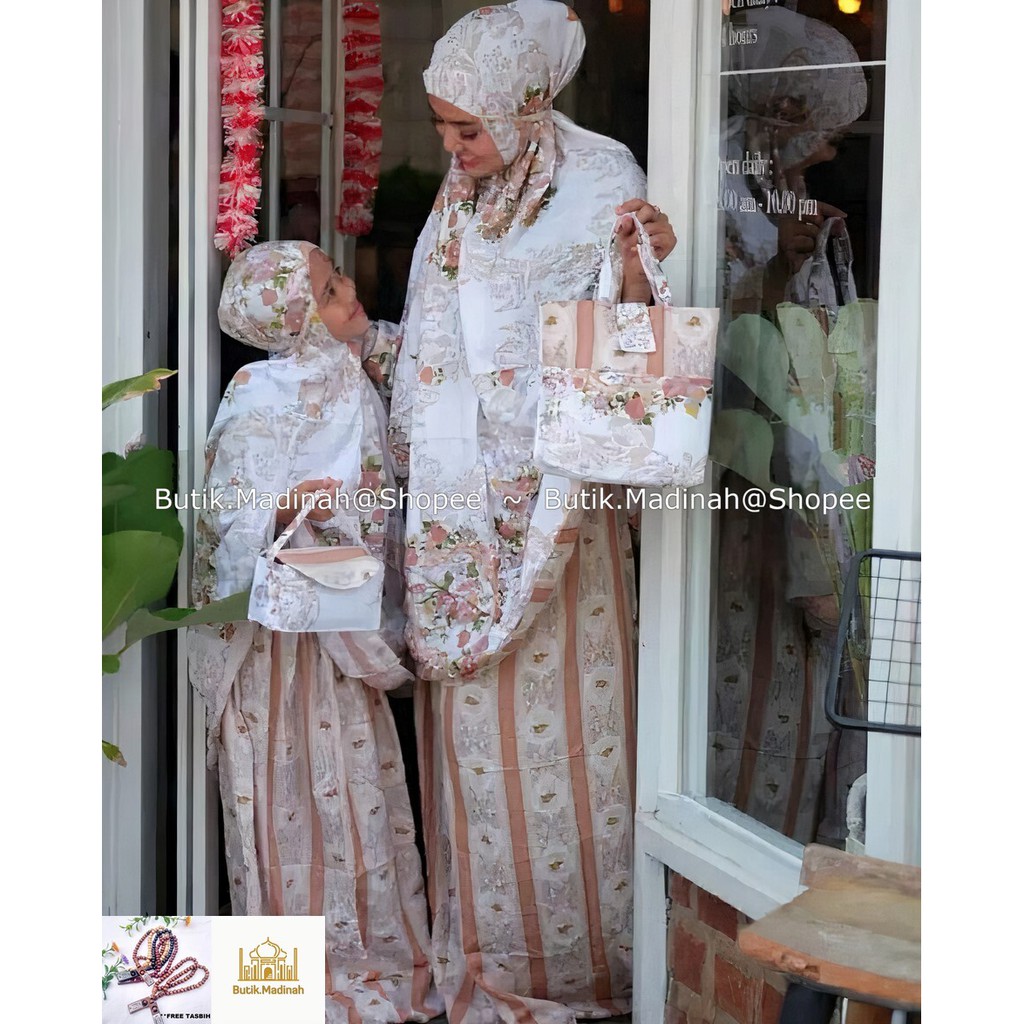 BUTIK.MADINAH MUKENA COUPLE IBU ANAK NADIRA DAHLIA