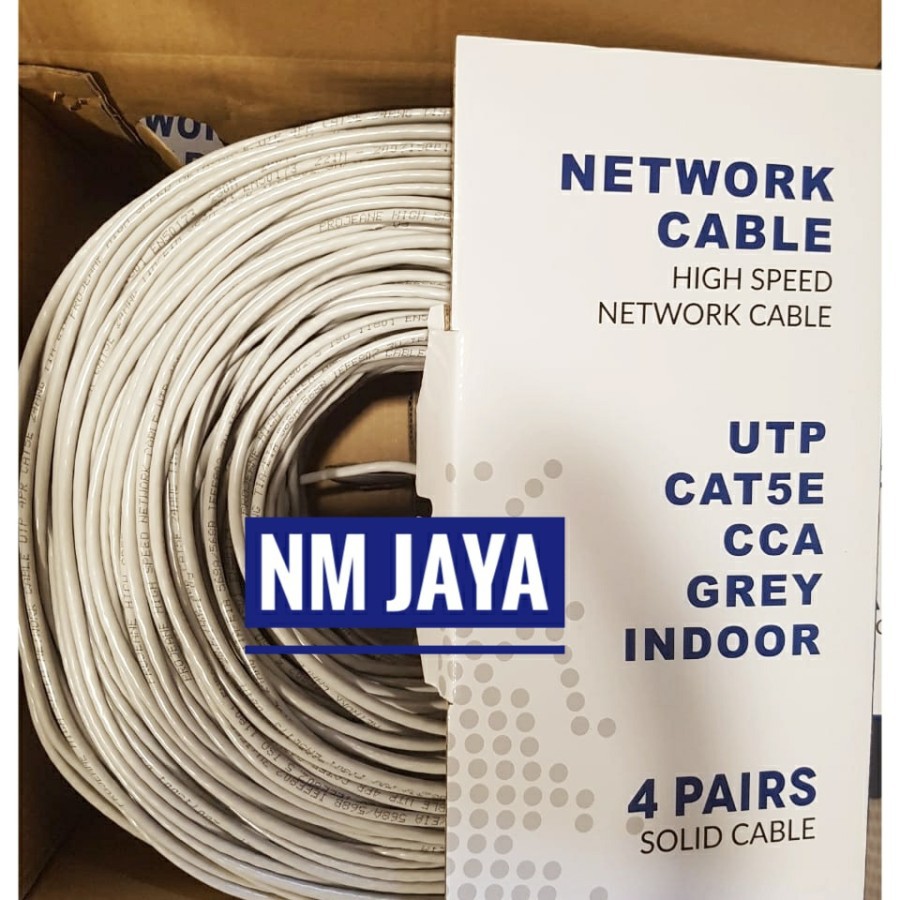 Kabel Lan UTP Cat5e Projeane CCA 305 meter Grey 23AWG - 305meter 1roll