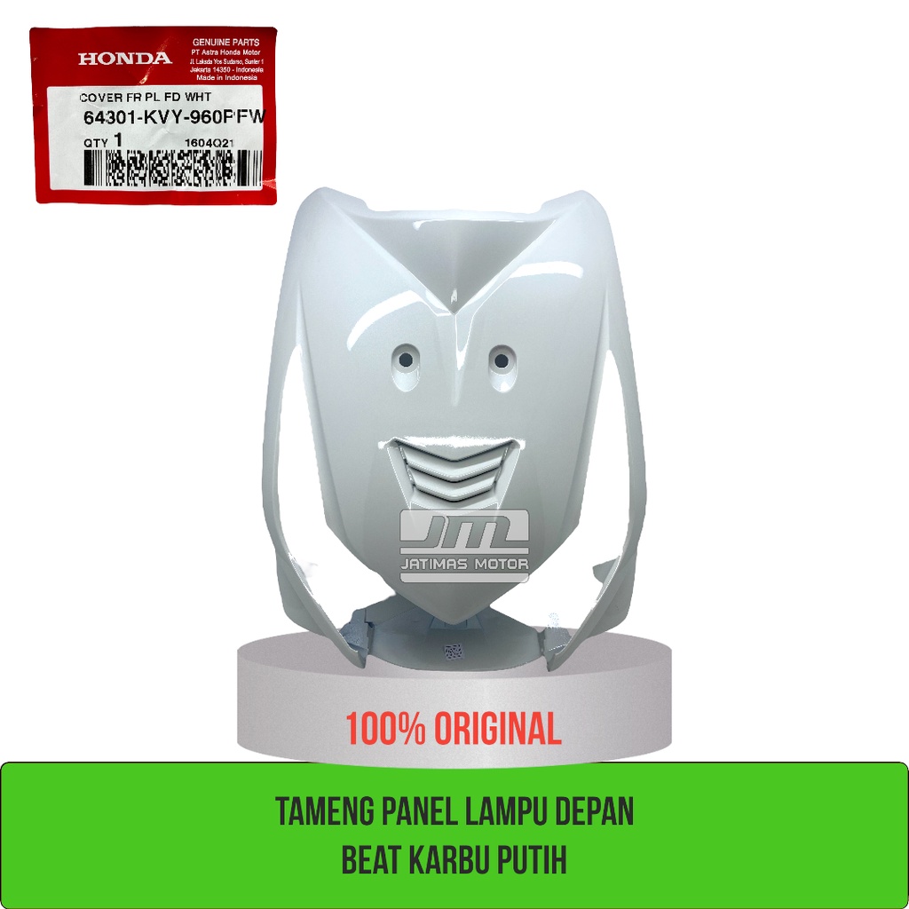 Tameng lampu depan beat karbu putih 64301-KVY-960PFW