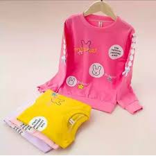 (5-12th) SWEATER ANAK CEWEK IMPORT / ATASAN PANJANG ANAK PEREMPUAN [COD]