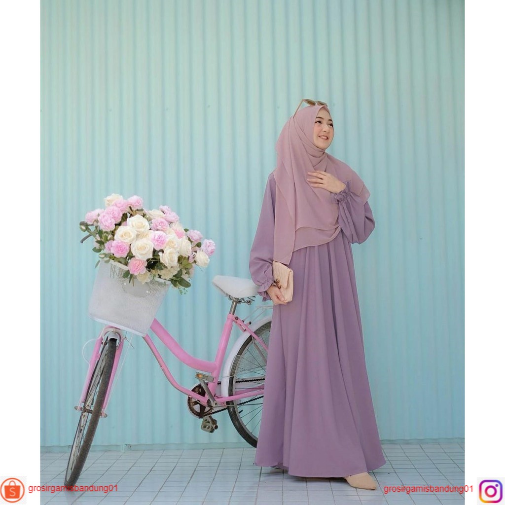 Violin Dress | Fashion Muslim Remaja Terkini | Gamis Jumbo | Populer | Baju Tali Serut Pinggang | Ca