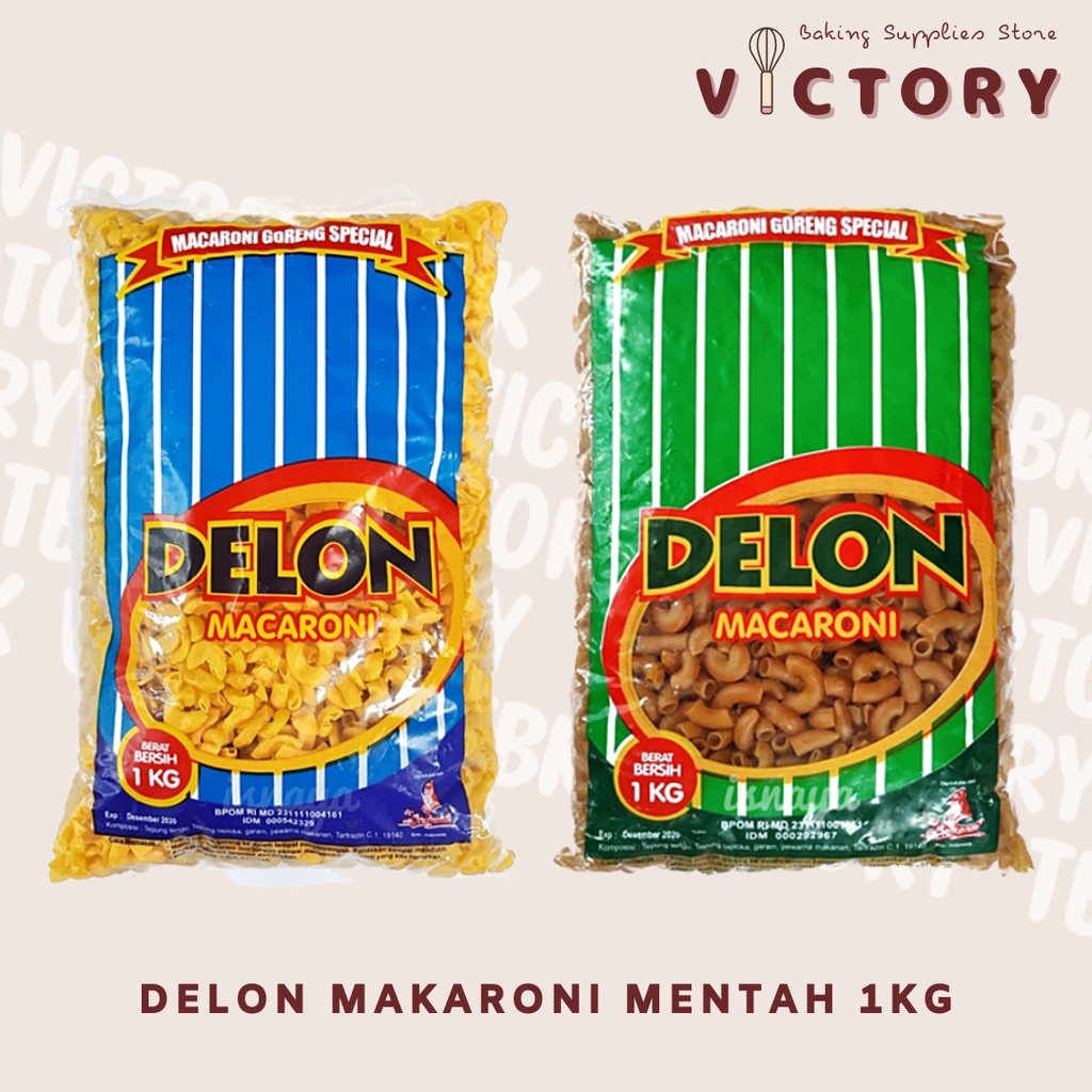 

DELON Makaroni Mentah 1KG - Makaroni Goreng Bantat/Mekar