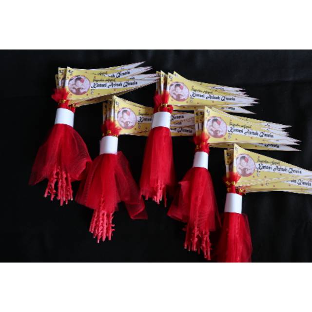 Bendera aqiqah +tempat telur tile