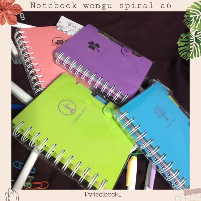 

Notebook wengu spiral A6 isi 4 warna