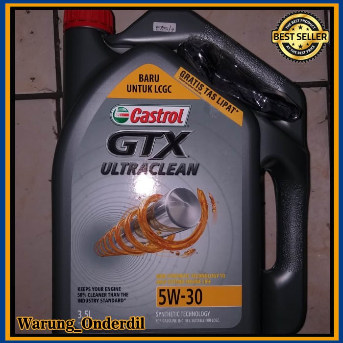 Jual Oli Mesin Castrol GTX ULTRACLEAN 5W-30 Baru Untuk Mobil LCGC 3-5 ...