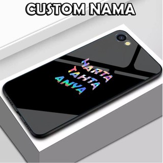 Custom Softcase Glass Huruf Nama HARTA TAHTA For Oppo