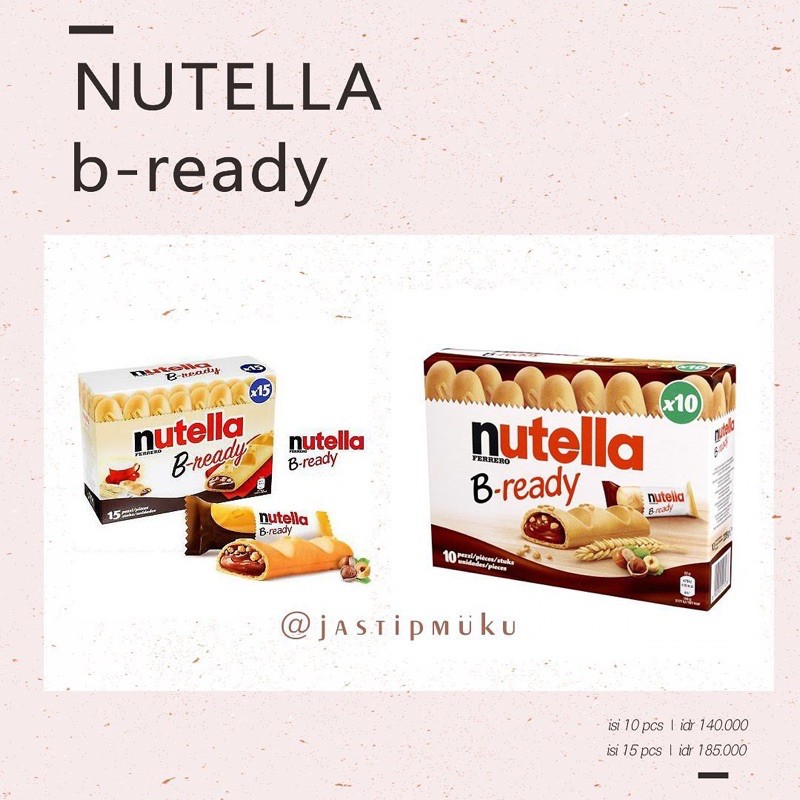 

Nutella Bready MURAH isi 10 pcs & 15 pcs
