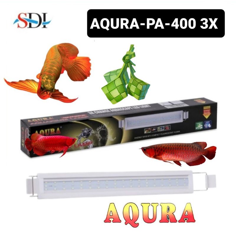 AQURA ASP PA-400 3KALI GANTI MODE LAMPU AQUARIUM LAMPU LED ATAS AQUARIUM