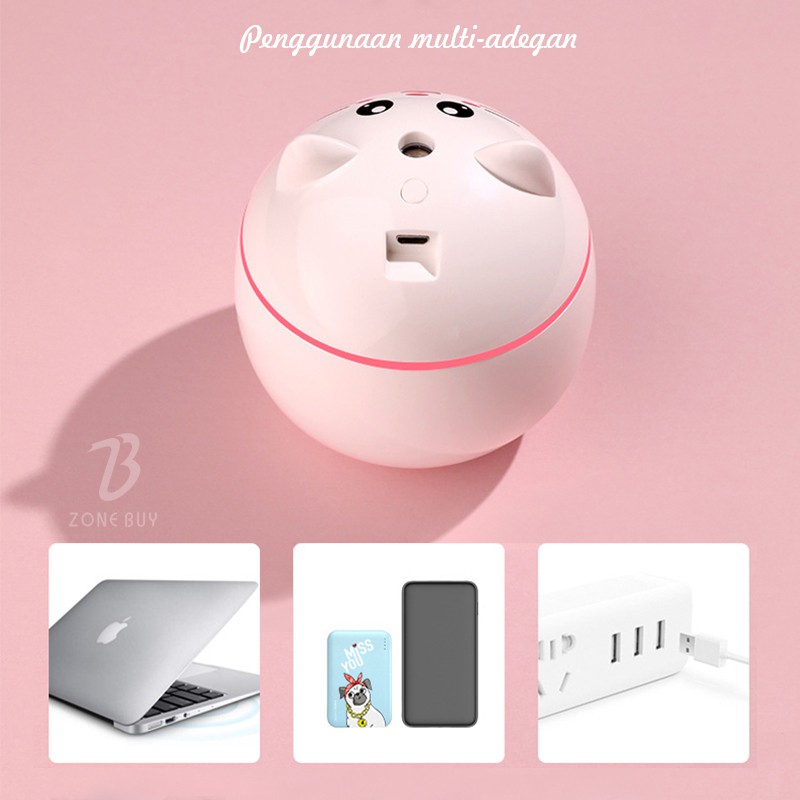 100% ORI - Kucing Humidifier 300ML Purifier Diffuser Portable Terapkan ke Essential oil