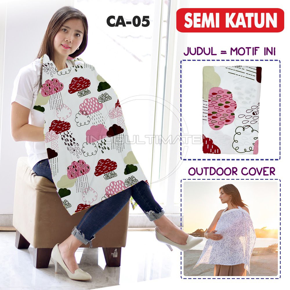 Cover Asi Menyusui Nursing Cover Breastfeeding Cover Apron Menyusui Celemek Menyusui CA-05