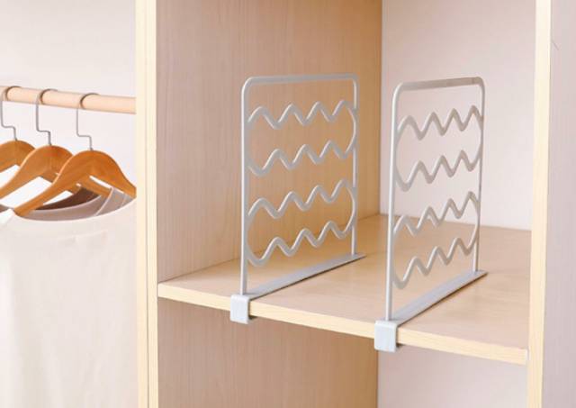 UNNISO - Wardrobe Shelf Dividers / Penyekat Lemari Pakaian / Rak Penyekat Lemari