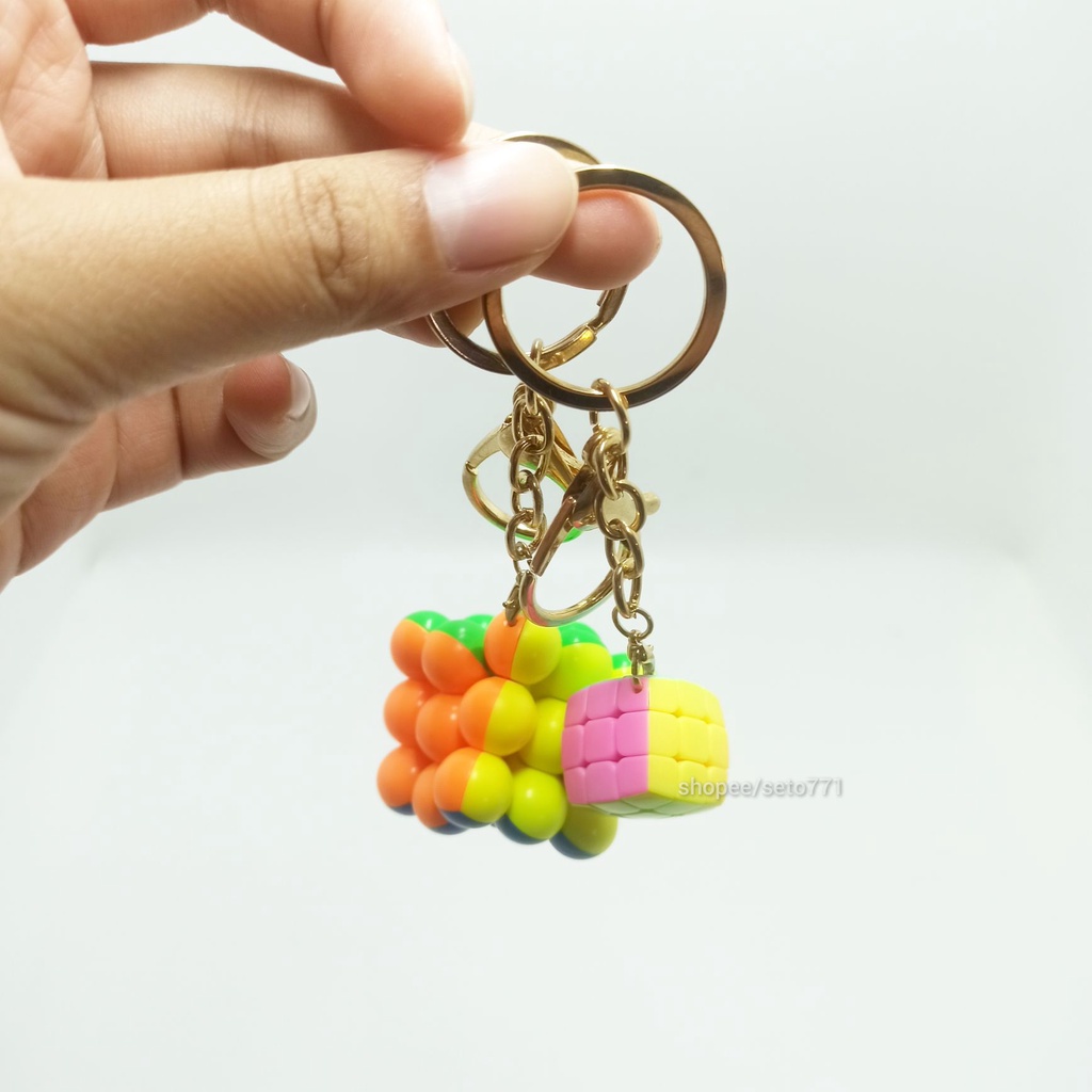 Edukatoys Rubik Gantungan Kunci 3x3 Key Mini CUBE