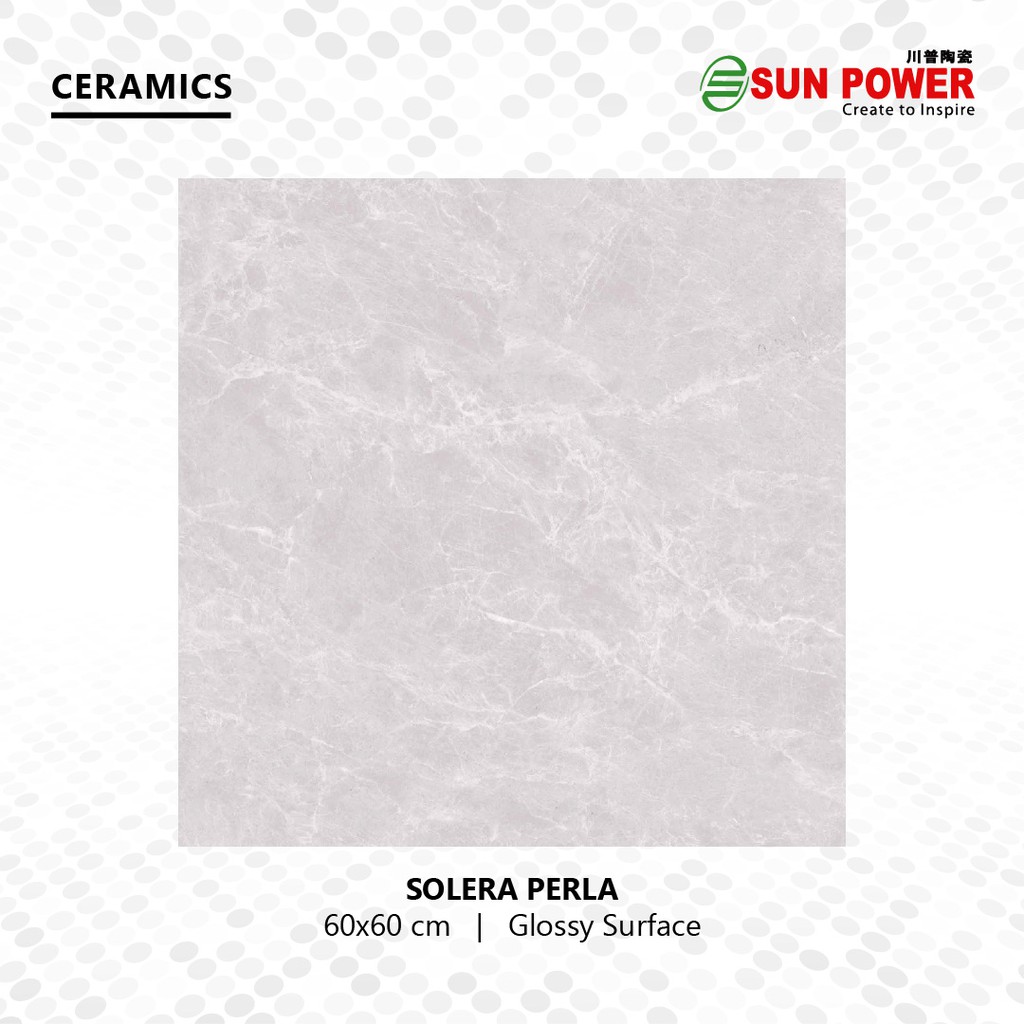 Keramik Lantai Body Putih Glossy - Solera Series | Sun Power