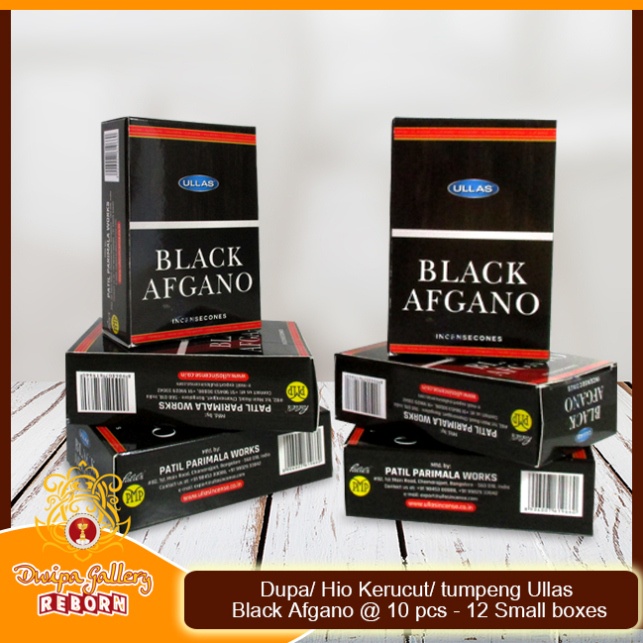 Dupa Hio Wangi Ullas Kerucut Cone Incense Black Afgano Perlusin