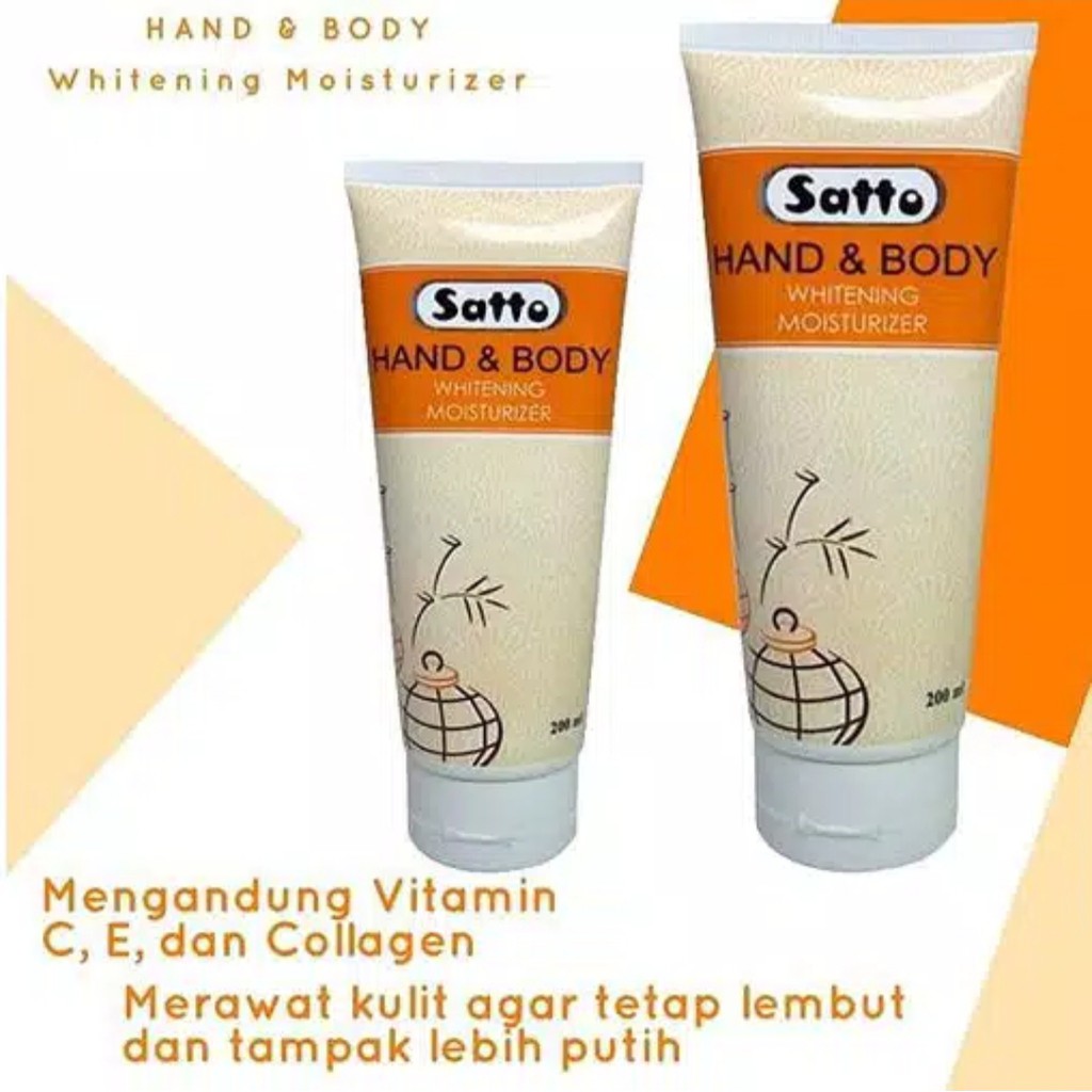 Satto hand body lotion whitening 200ml