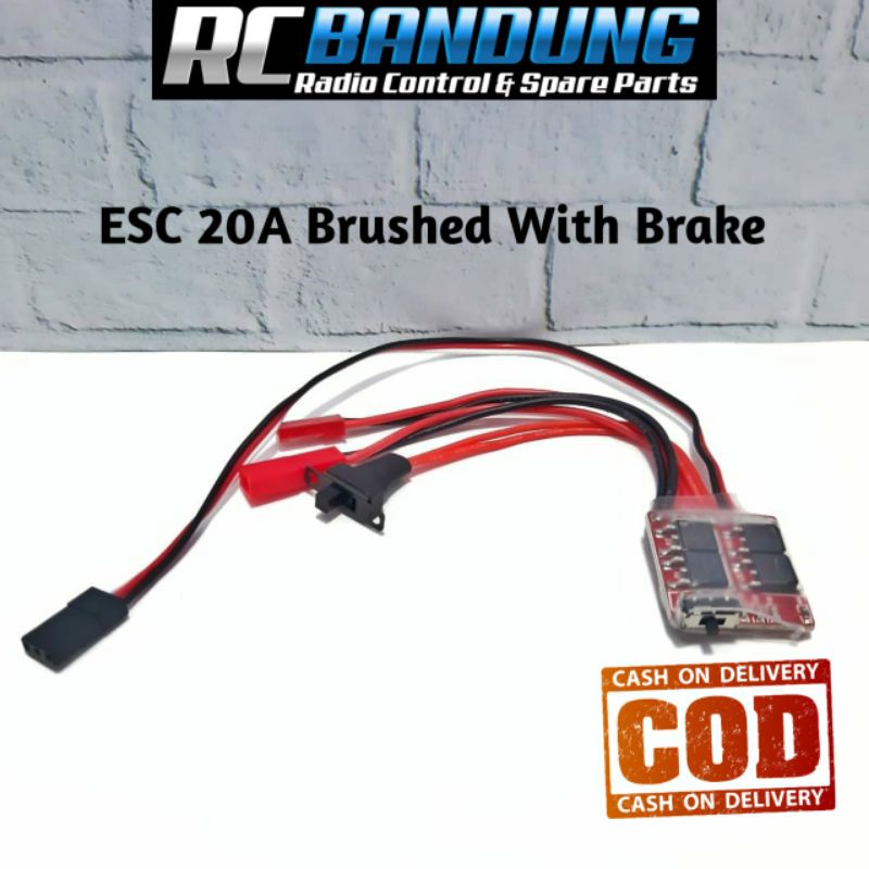 ESC 20A Brushed With Brake RC MN D90 MN99S MN45 WPL D12 B14 B16 B24 C14 C24 C34 C44 JJRC