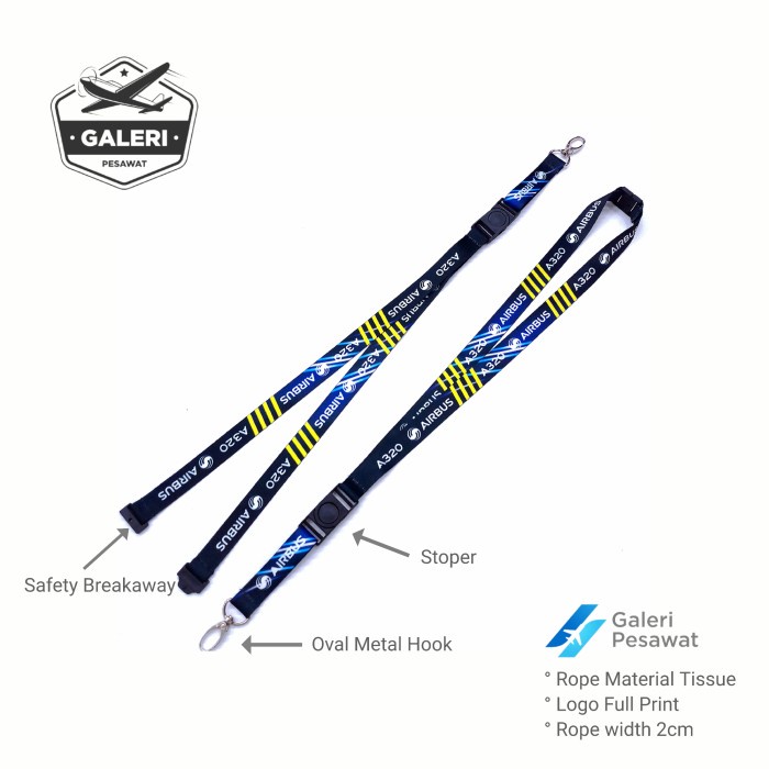 

Hemat Lanyard / Gantungan Tali Id Card Airbus A320 Diskon