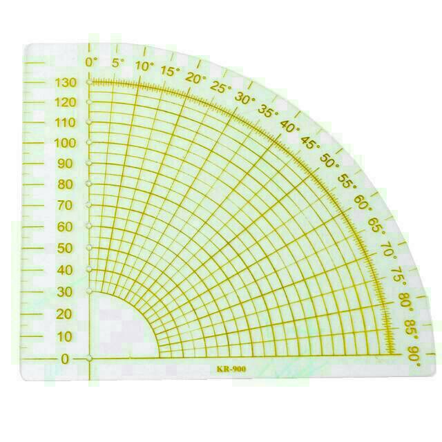 Penggaris Jahit Menjahit - Penggaris Pola Model Kipas 1/4 Lingkaran 90 Derajat KR-900