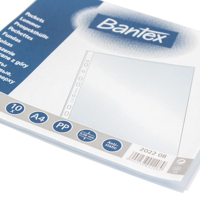 

Bantex Pocket With Side Opening A4 0.08 mm Antiglari 10 sheet ref.2022 08