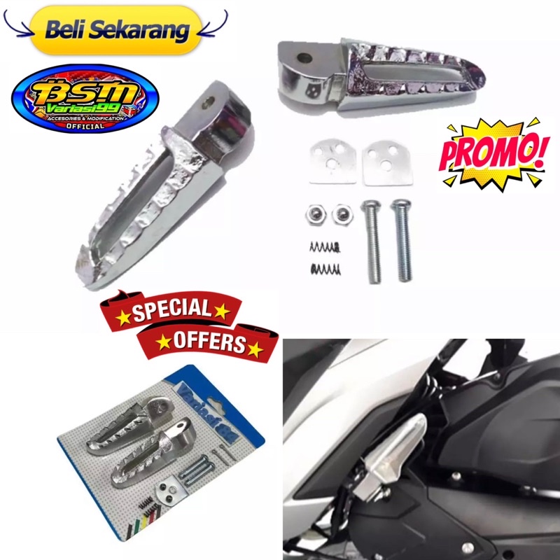 Footstep matic warna cnc step footstep set kiri kanan universal semua all motor honda