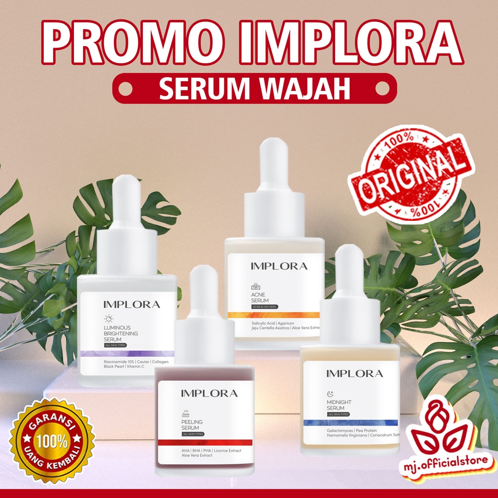 SERUM Implora Wajah Acne Luminous Brightening Peeling BPOM ORI Serum