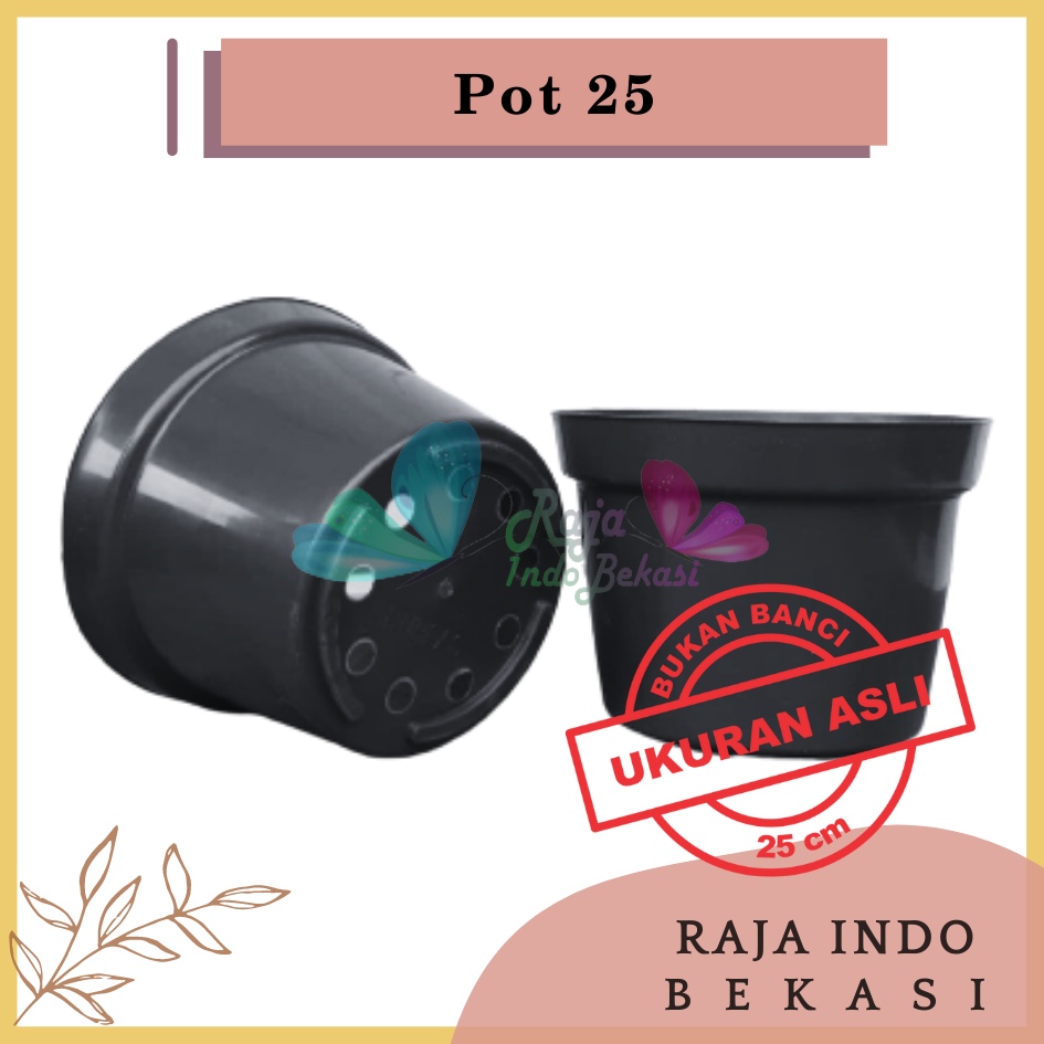 Pot Bunga 25 Hitam Pot Tanaman Pot 25 Cm Hitam Murah Grosir Termurah 12 15 17 20 25 30cm