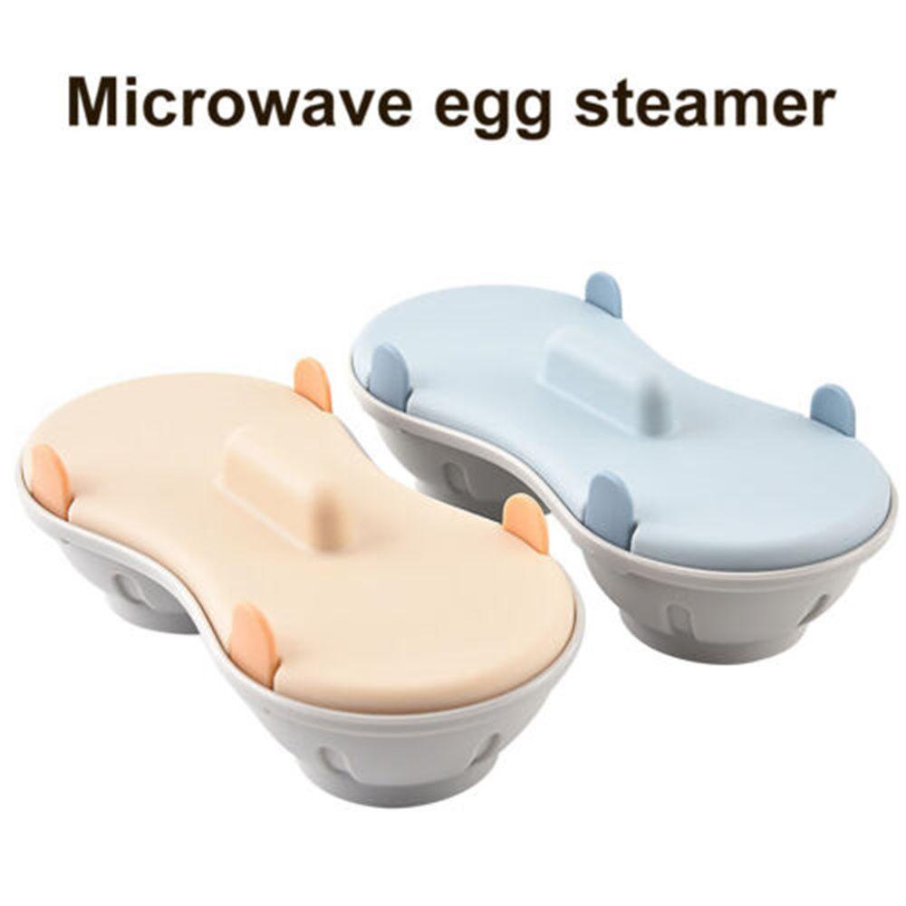 Preva Eggs Poacher Portable Egg Cracker Microwave Double Cup