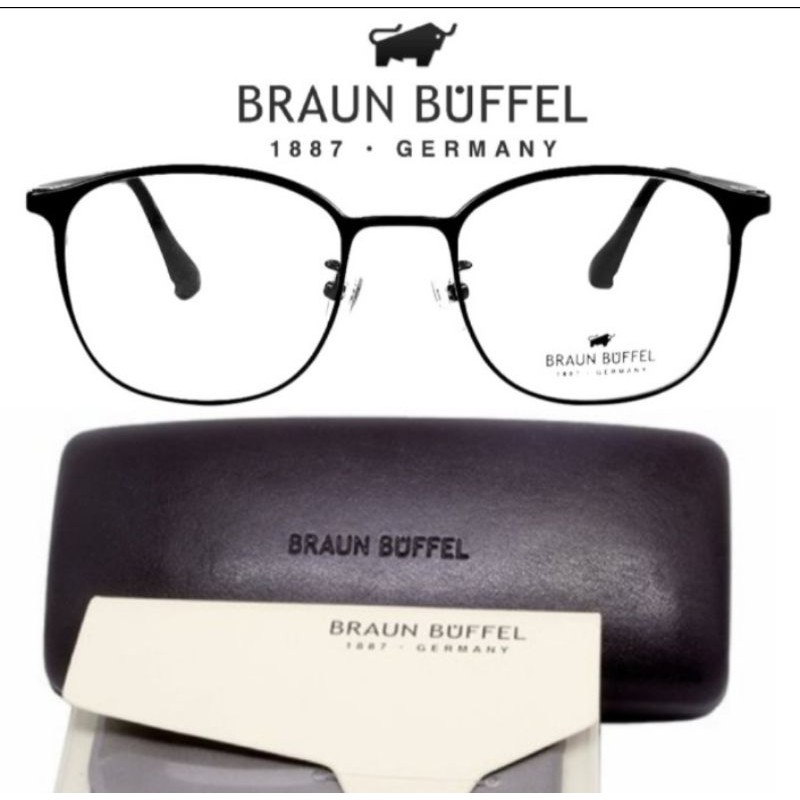 Kacamata Frame Pria Dan Wanita Original Braun Buffel BB29306 Col.209 - Black