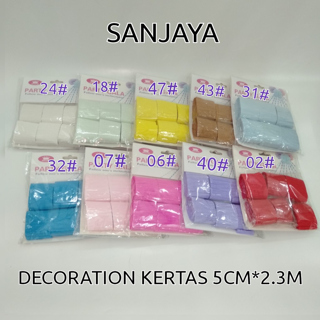 Wall Decor / Decoration Backdrop / Dekorasi Pesta Ulang Tahun / Dekorasi Hiasan Dinding / Decoration Kertas 5Cm*2.3M