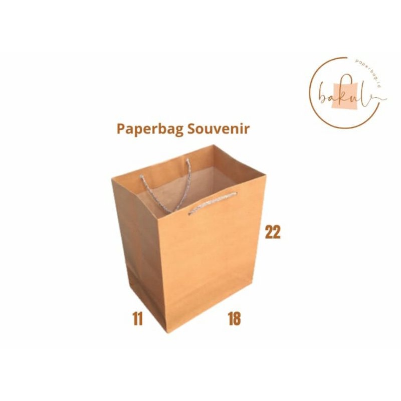 

(ISI 12)PAPERBAG PAPER BAG R5 18X11X22 SOUVENIR TAS KERTAS GOODIE BAG