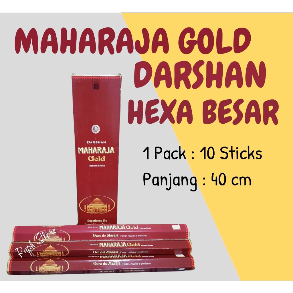 Dupa Hio Maharaja Gold Hexa Panjang isi 10 batang - Hexa Long - Hexa Besar