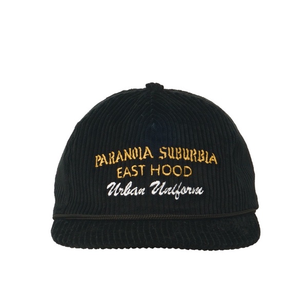 easthood - subburia black corduroy cap