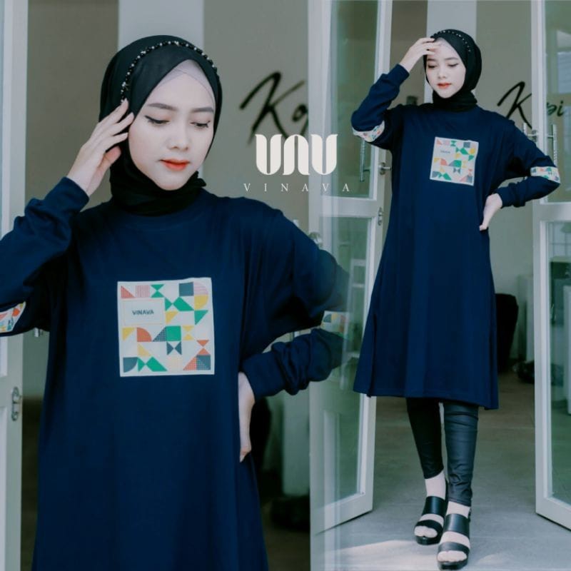 Tunik Kaos Wanita Terbaru Bahan Cotton Combed 24S