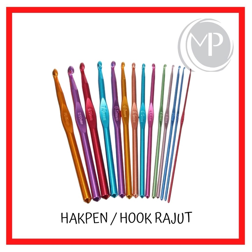 Hakpen - Jarum Rajut Alumunium / Multicolor Crochet Hooks - PCS Masterpiece