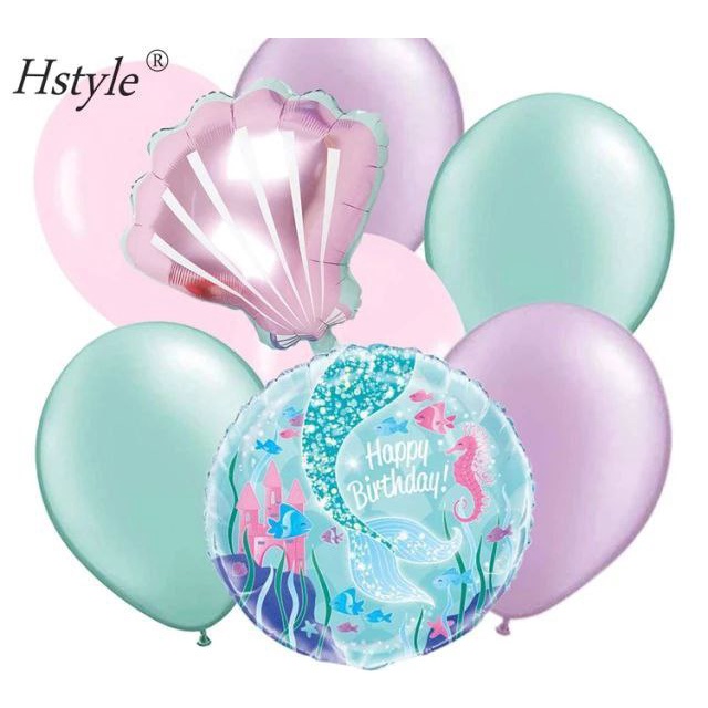 Jual paket dekorasi ultah ulang tahun HBD happy birthday balon mermaid