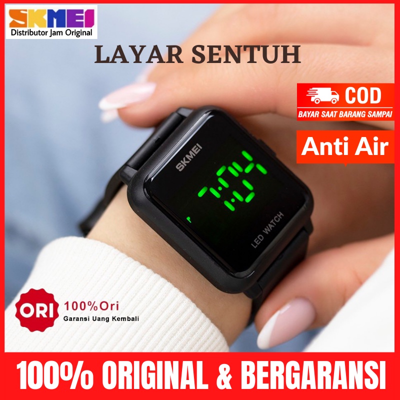 Jam Jm Tangan Tngan Pria Cowok Wanita Perempuan Digital Led Kotak Skimei Skmei Skemei Skymei 1630