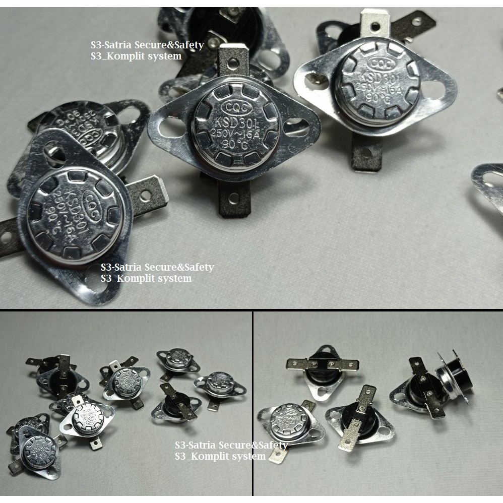 Bimetal 90 derajat C Thermostat 90C pemutus arus Thermotat magic com jar Dispenser heat termo stat