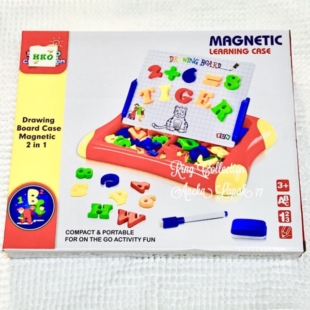 magnetic learning case papan tulis magnet mainan edukasi