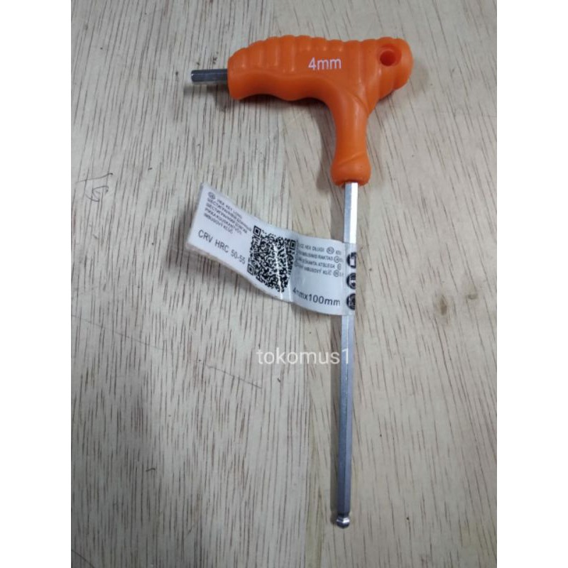 KUNCI L  MODEL T 2.5MM-4MM T SHAPE HEX /TOOLS/ALAT PERKAKAS MURAH