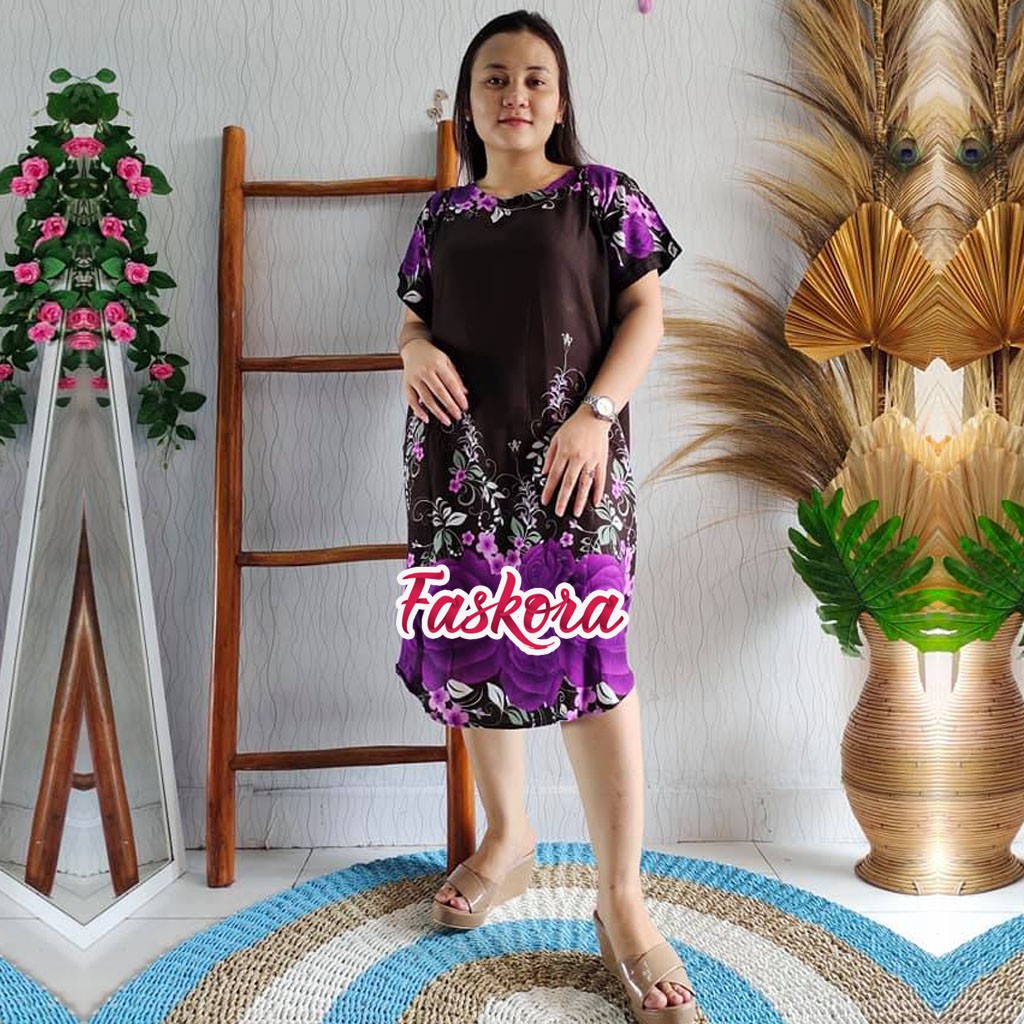 Daster Jumbo Kekinian Big Rose / Daster Bali Jumbo LD 120 Panjang Big Size XXL