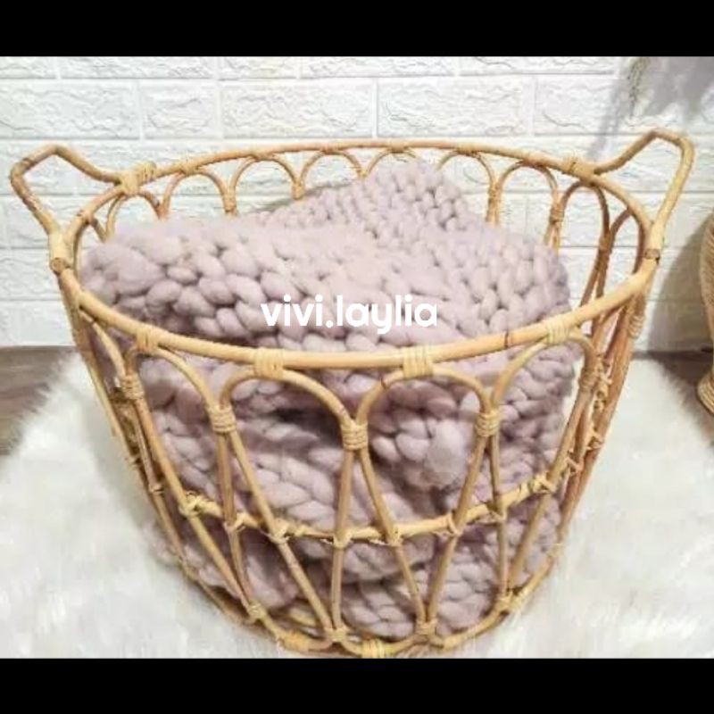 keranjang laundry rotan | keranjang mainan rotan