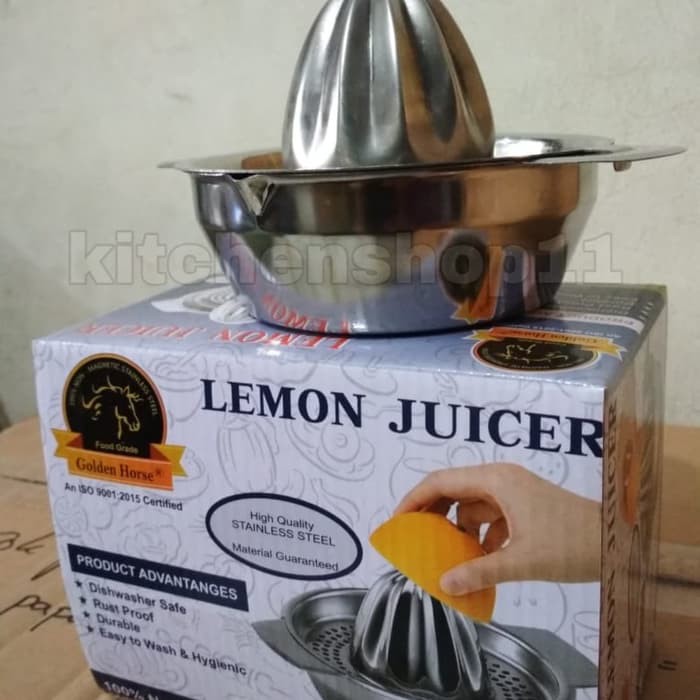 alat peras jeruk / pemeras jeruk stainless / manual juicer mangkok 2 sisi