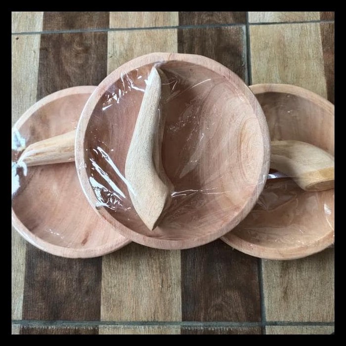 Cobek kayu Jumbo/ulekan cabai besar 22 cm