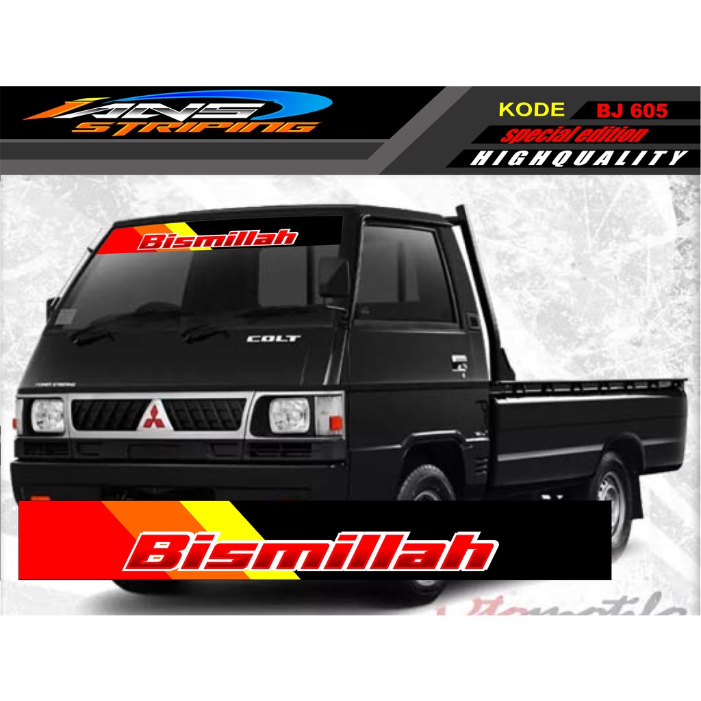 STIKER KACA DEPAN MOBIL L300 / GRANDMAX / PICK UP / CARRY / STIKER KACA DEPAN MOBIL PICK UP / DECAL STIKER PICK UP BJ605