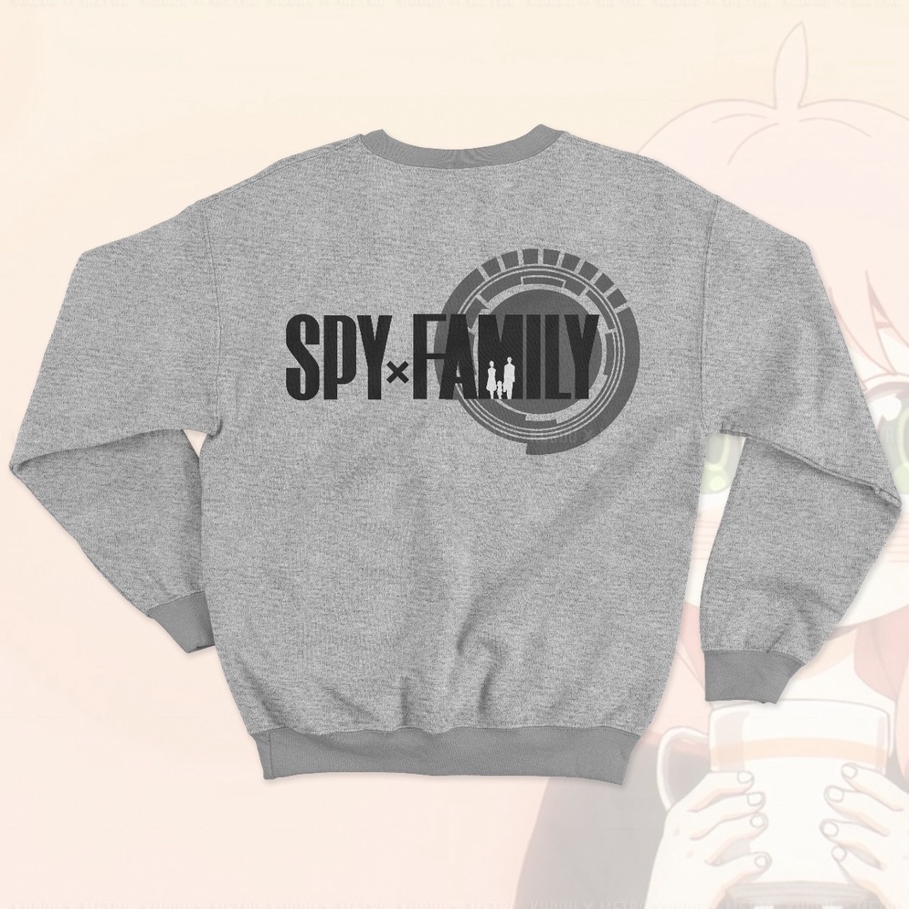 Crewneck Spy x Family Logo Grey Anime Manga Premium Unisex