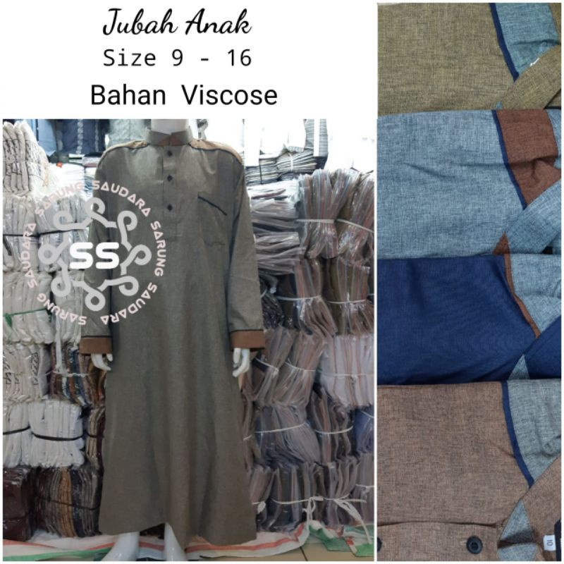 Jubah Anak Bahan Viscose Size 9-16 - SARUNG SAUDARA