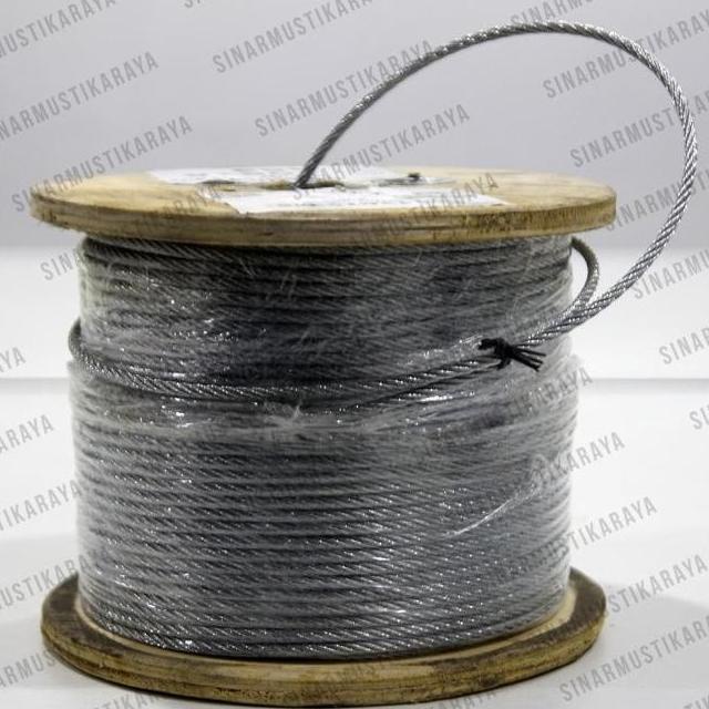 Ready Tali Kawat Baja / Kabel Seling / Sling Baja 3 Mm