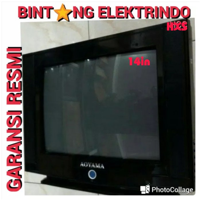tv tabung 14"-tv tabung 14 inch-tv tabung 14 in aoyama - Hitam kualitas terbaik