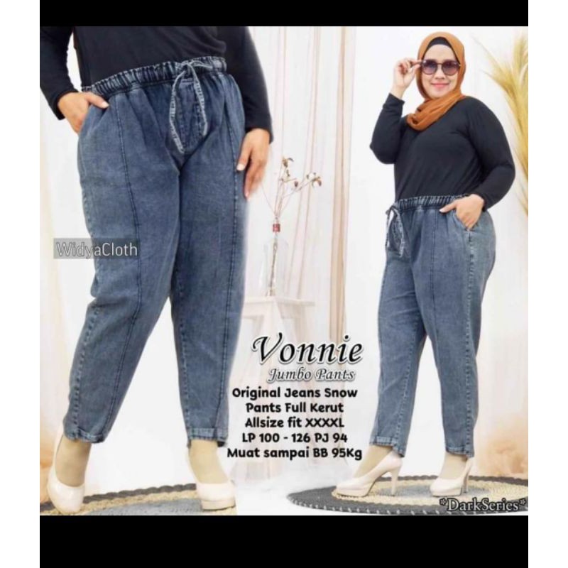 Celana Begi Pants Bahan Jeans Ukuran Super Jumbo