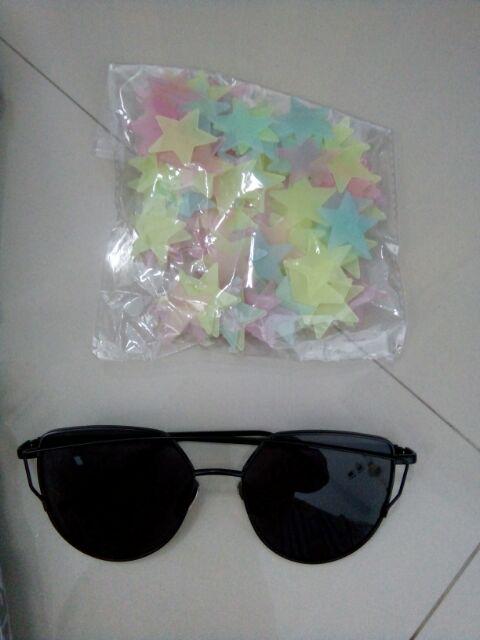 Dekorasi Rumah 100 pcs Stiker Dinding Glow in the Dark Dekorasi Rumah 100 pcs Stiker Dinding Glow in the Dark